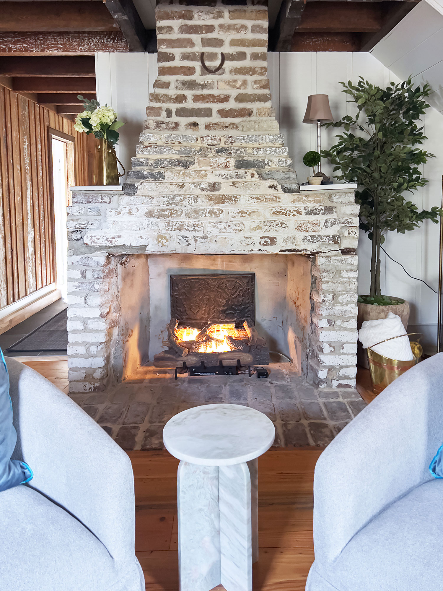 Restored fireplaces at Wicklow Hall